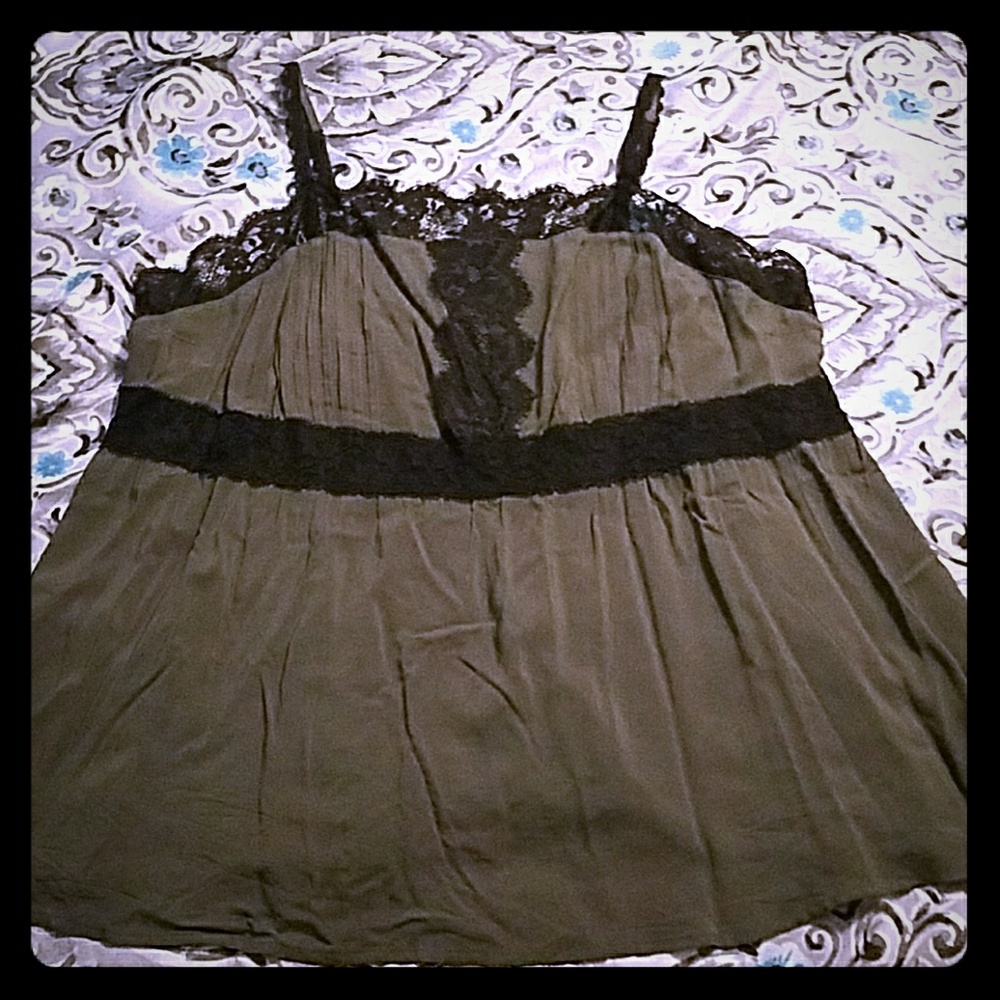 Torrid Army Green Lace Cami
